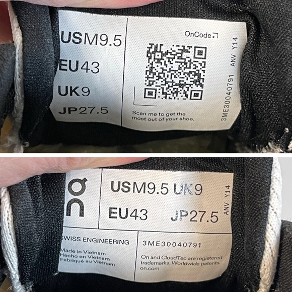 On Running Men's | Cloud X 4 Ivory & Black Athletic Shoes Size 9.5 - Picture 17 of 17